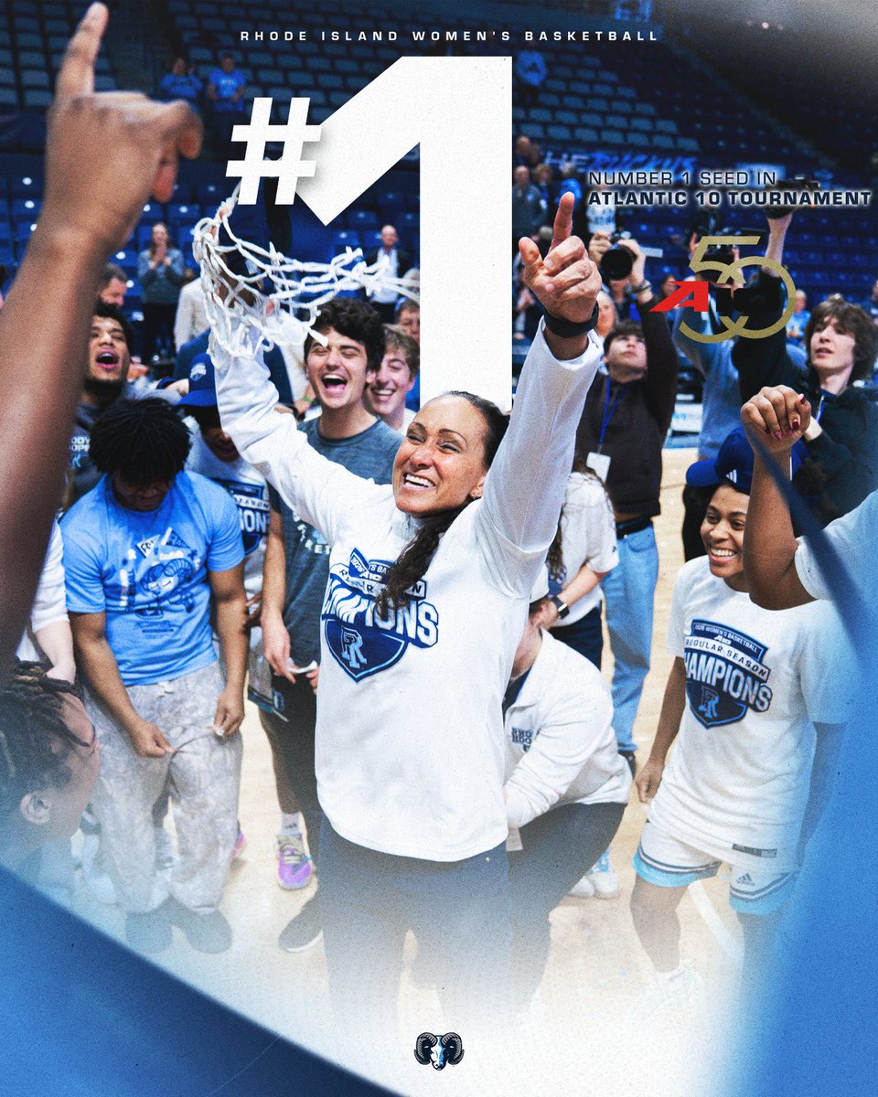 rhody_wbb's tweet photo. job not finished 🫡

Rams earn No. 1 seed for @A10WBB Championship 

🗞️➡️ https://t.co/aMac8NaSHz https://t.co/n3ZYvD84DC