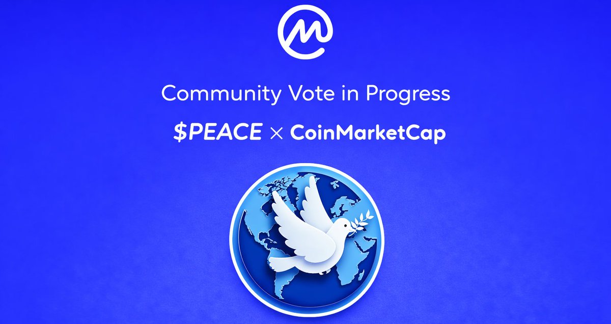 HARUNAiq's tweet photo. 🚨 Quick $PEACE update:

The CoinMarketCap community vote is live right now.

This is one of those moments where the community can actually help push the project into a whole different visibility lane — more eyes, more trust, more momentum.

If you’ve been watching $PEACE, now’s a good time to show up.

Vote link:
https://t.co/2u9OwCeFIM

Let’s not fumble a real CMC opportunity. 🕊️

#PEACE #Solana #CoinMarketCap #Memecoin