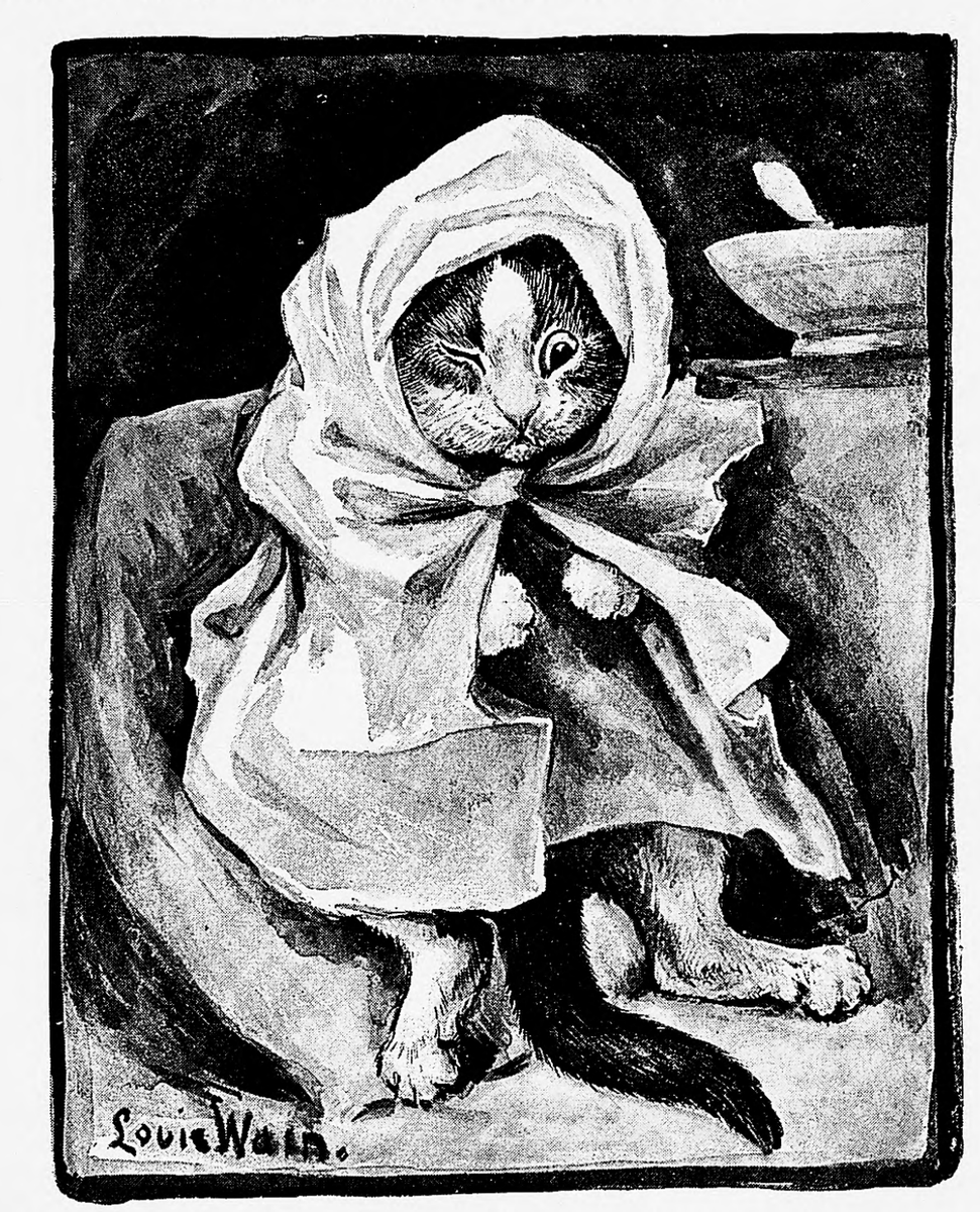 LouisWainBot's tweet photo. 'Not Much for the Cat?' https://t.co/4E2ZtwoOq5