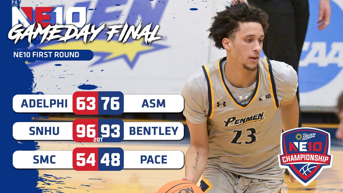 TheNortheast10's tweet photo. 𝐒𝐈𝐍𝐆𝐋𝐄-𝐆𝐀𝐌𝐄 𝐒𝐂𝐎𝐑𝐈𝐍𝐆 𝐑𝐄𝐂𝐎𝐑𝐃 🏀 

Jojo Wallace makes NE10 Championship history - scoring 4⃣8⃣ points❗️- to lead @snhupenmen to a double-OT win on Saturday.   

🔗: https://t.co/BuJCYmdJEJ 

#NE10EMBRACE | #NCAAD2 | #D2MBB https://t.co/C6HhavRUPK