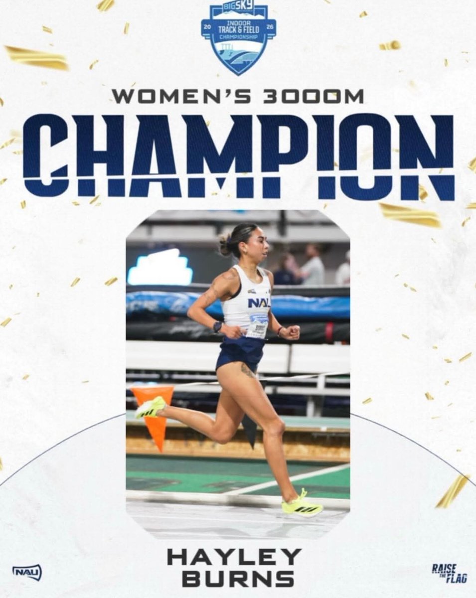 ndnsports's tweet photo. Congratulations to Hayley Burns (Northern Cheyenne), out of Northern Arizona University, who won the 3000m run at the Big Sky Conference Indoor Track and Field Championships. 
#NativeAthlete #Cheyenne #NAU #BigSky https://t.co/xFBIJFto2B