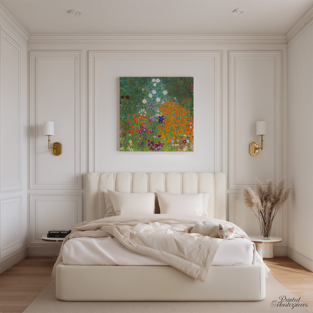 PrintedMP's tweet photo. "Cottage Garden": Gustav Klimt’s exuberant 1905 masterpiece transforms an ordinary cottage garden into hallucinatory explosion of colour and pattern, with dense clusters of poppies &amp; sunflowers.

Available as stretched #canvas or #FineArt paper print:
https://t.co/fF7qRGMIoq https://t.co/dGNx2vNJyd