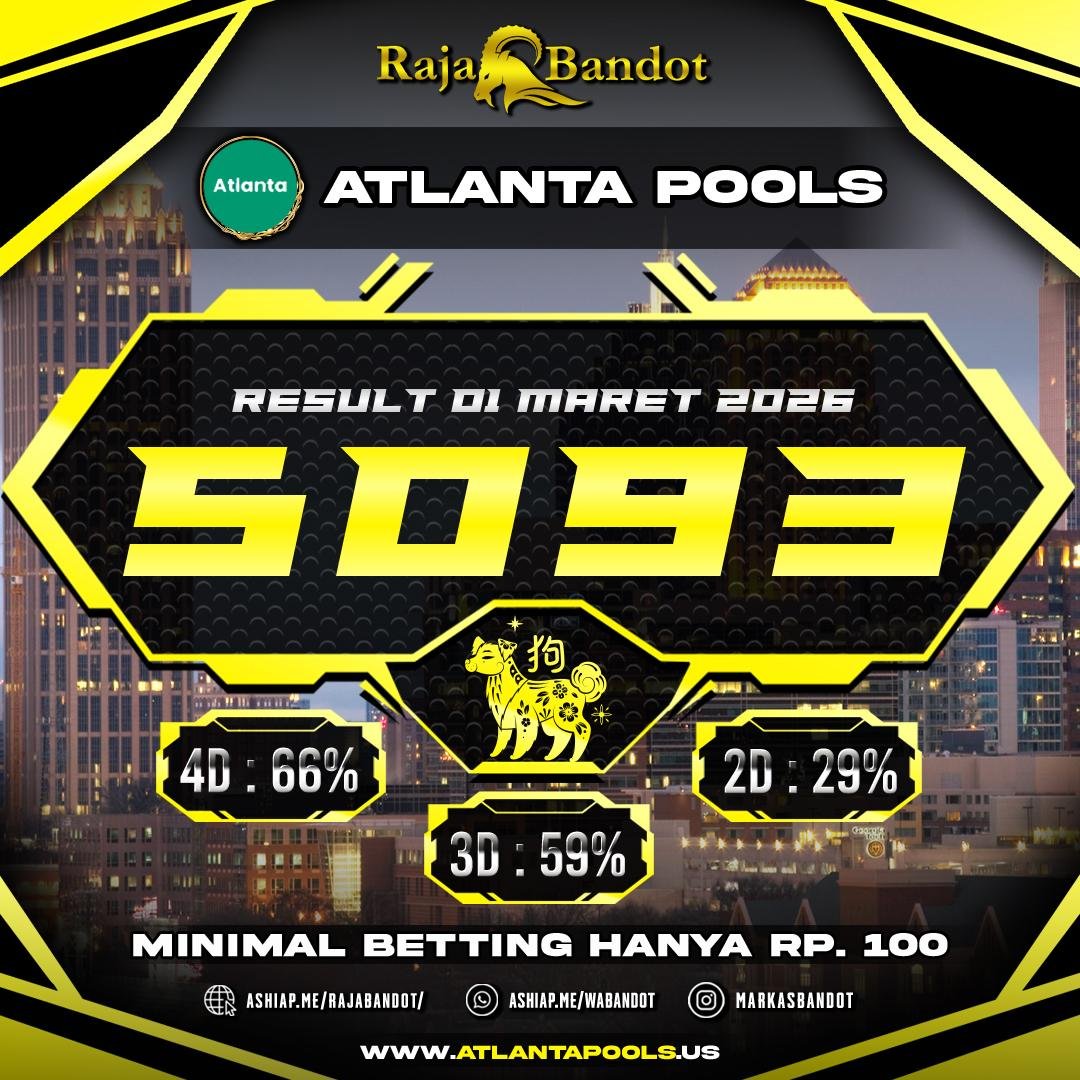 RAJABANDOT999's tweet image. ✨ INFO LENGKAP PENGELUARAN ATLANTA ✨ 
RESULT  : 🔥 5093 🔥 
SHIO :  ANJING
TANGGAL : 01 MARET 2026
SELAMAT KEPADA PEMENANG SALAM JACKPOT #ATLANTAPOOLS #RAJABANDOT_OFFICIAL2