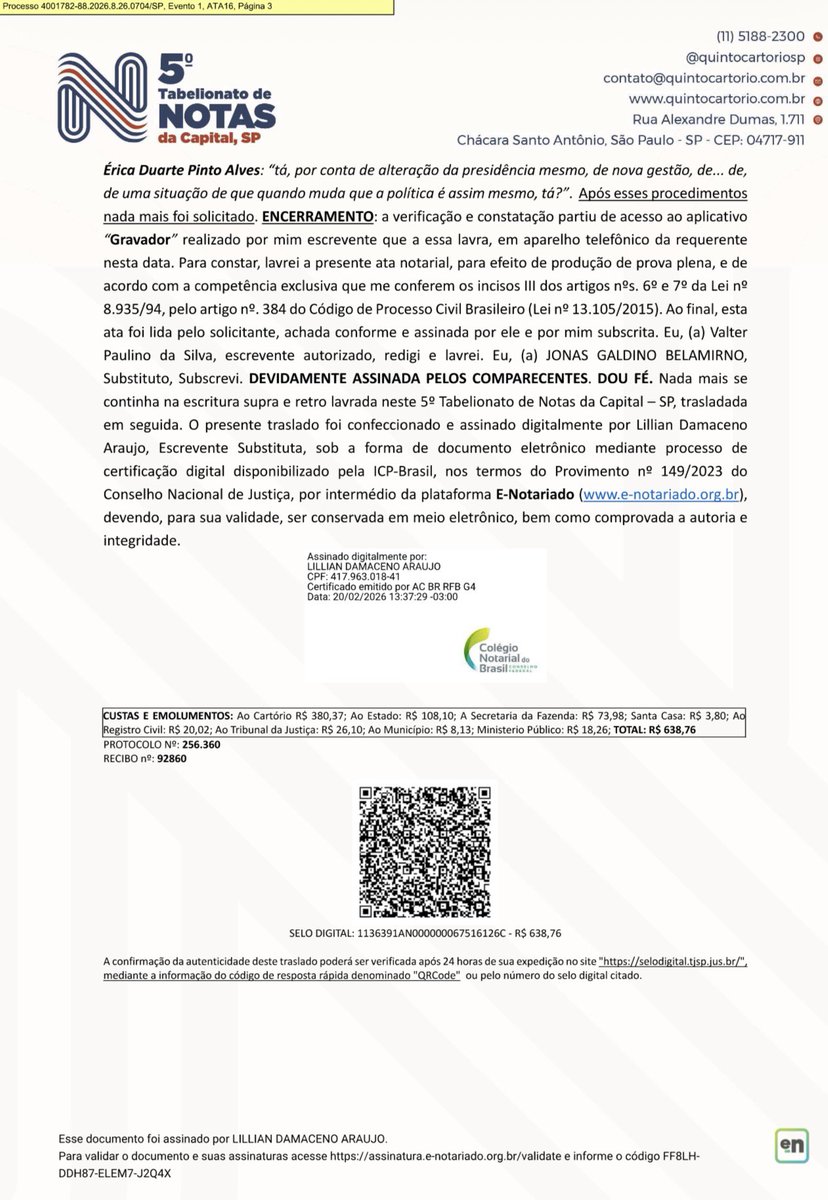 INFO sobre o PROCESSO DA FGOAL contra o São Paulo:

Segundo informações da página do Somos Todos São Paulinos (<a href="/somostodossp/">SomosTodosSaoPaulinos</a> ) no X e confirmado pela São Paulo Digital, Flávio Duarte, dono da FGOAL, registrou EM CARTÓRIO o áudio que a diretora jurídica do São Paulo, Erica Duarte,