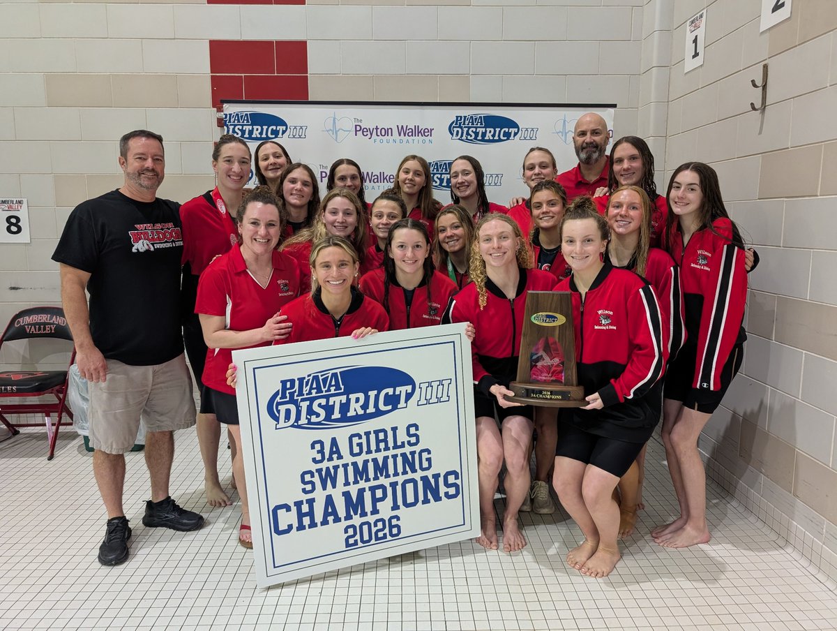 piaadistrict3's tweet photo. PIAA District III WellSpan Class 3A girls swimming &amp; diving team champions are Wilson https://t.co/QlEgTZBbmg
