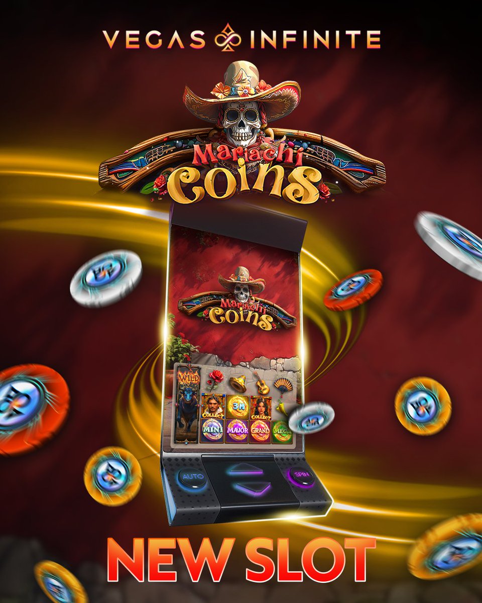 Vegas_Infinite's tweet photo. Patch 169 is now live:

🏙️ Rooftop Slots
🏟️ Casino One Arena
🔧 Bug Fixes &amp; Improvements

For a limited time, Club and Gallery members get early
access to a brand new slot: Mariachi Coins! 🎺 https://t.co/eXzZQzvGHD