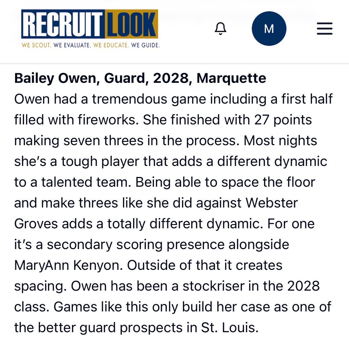 Bailey Owen tweet media