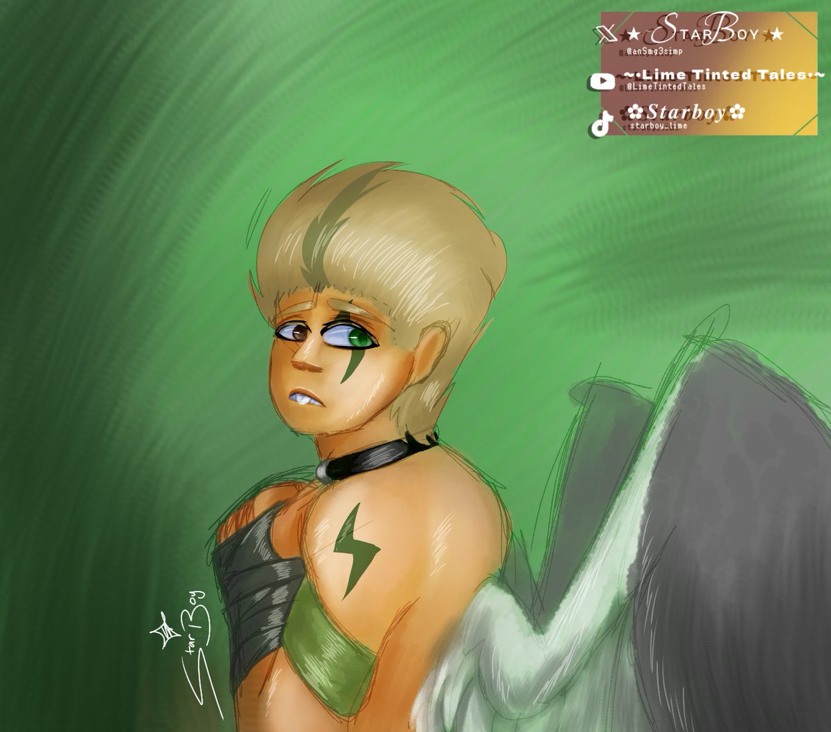 anSmg3simp's tweet photo. The new main is Quince (my TF2 scout oc but he'll be a multi-fandon one)

He's a Rescue up in his own team who all have wings
 has an electrical abily 
Diabetic 
And he's almost always happy 
He loves bows, bats, and throwing knives
His wings are sea eagles
He has a robotic heart https://t.co/XWOIZnEub6