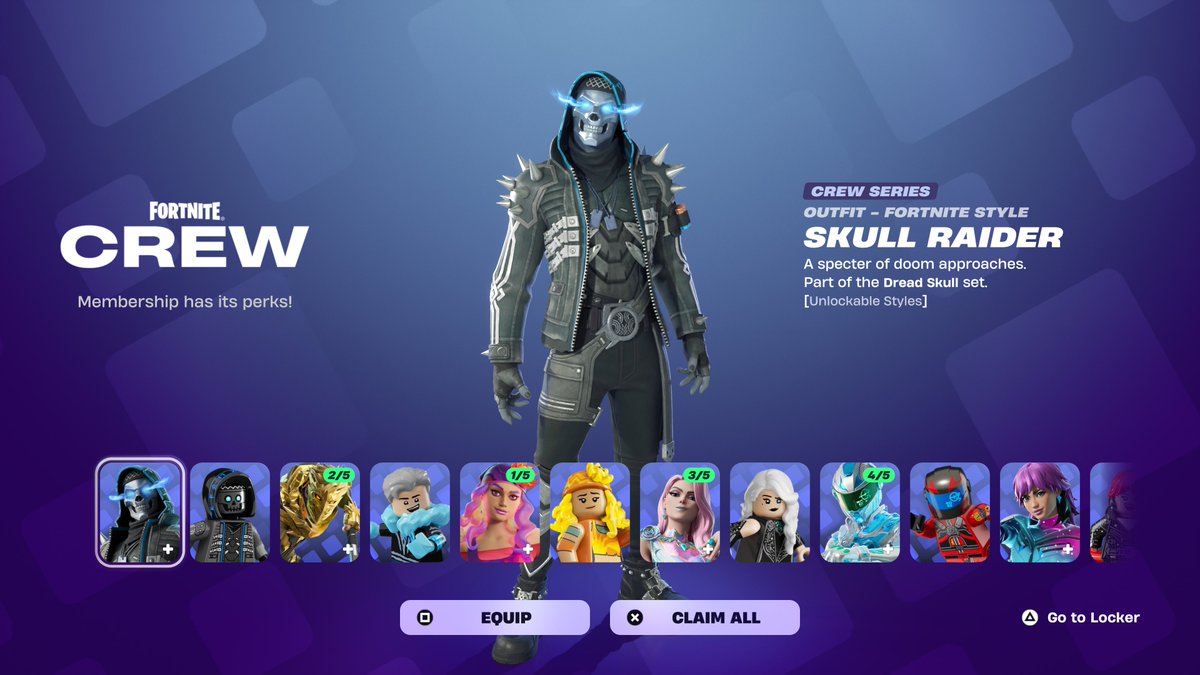 FortniteFNLK's tweet photo. Fortnite Skull Raider Crew Pack Giveaway 🎁

To Enter: 
❤️♻️ LIKE &amp; RETWEET
📲 FOLLOW @FortniteFNLK @braniyt 
🛑 SUBSCRIBE https://t.co/0sQIWluR6V
🎙️JOIN DISCORD https://t.co/WdRCsdUAQq
✅ COMMENT “DONE”

USE CODE ‘FNLK’ #ad https://t.co/E5eYN42hv7