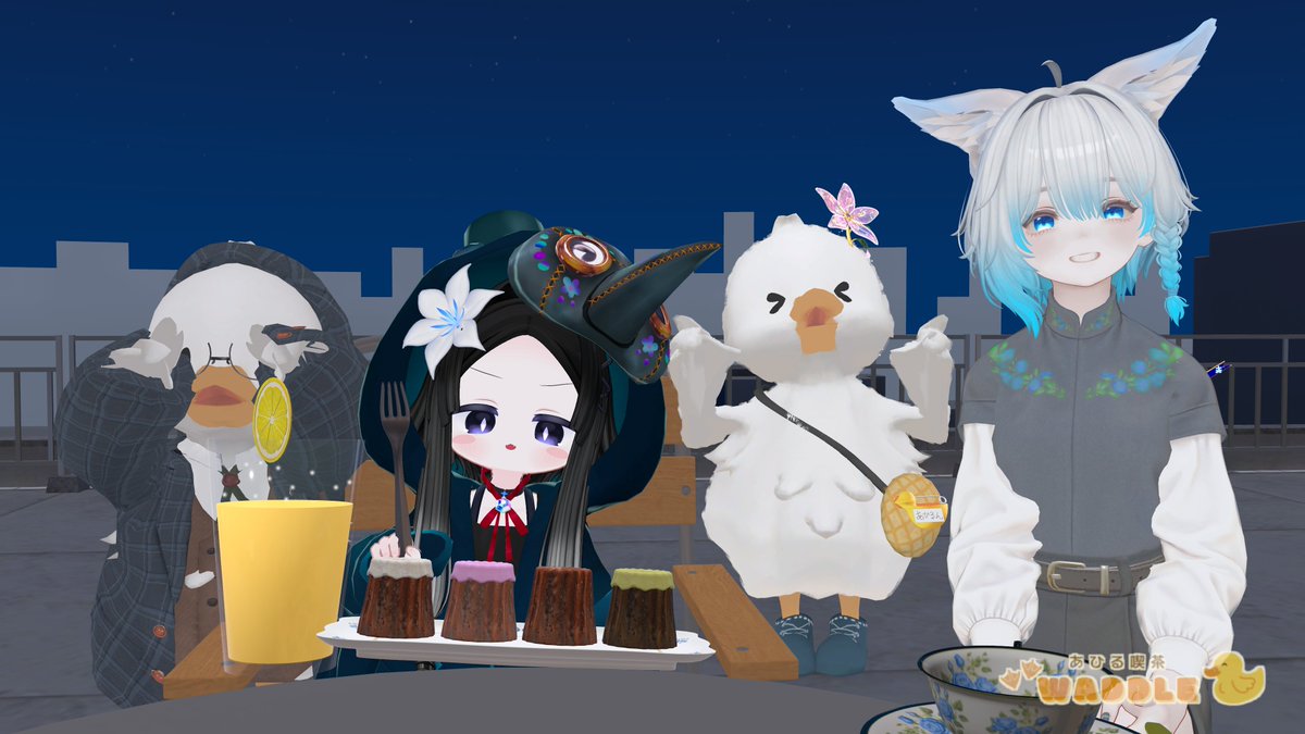 ahiruunruun_vrc's tweet photo. 昨日はありがとうございました！また遊びにきてね！リピーターさんも初めてのお客様も楽しんでもらえたかな？
 #あひる喫茶Waddle https://t.co/oeX3FCsMHl