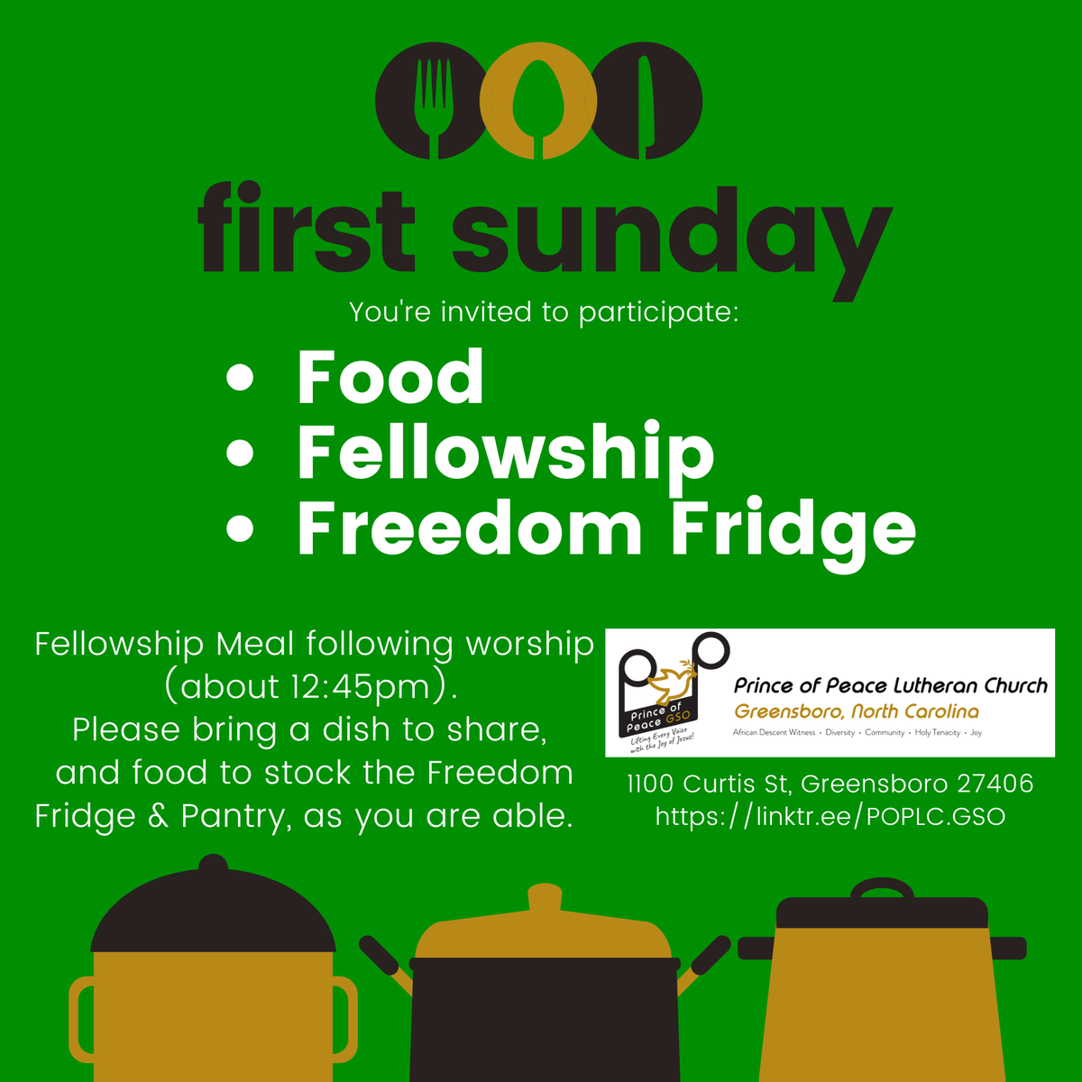 🍝🍴 First Sunday Fellowship Meal with Warnersville's James Griffin bit.ly/4slGRcw