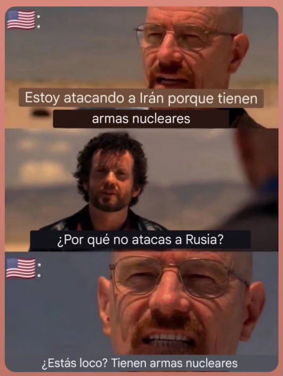 PoliticaEnMeme_'s tweet photo. Estados Unidos, Israel, Irán y una guerra nueva en el mundo. https://t.co/fl7iIdWRaD