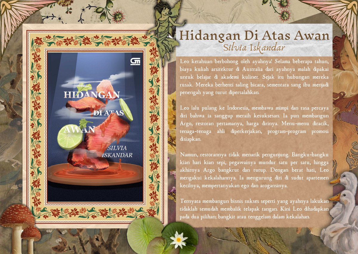 starbookaddict's tweet photo. ── ⋆⋅ Current Read ⋅⋆ ──

𑣲 Hidangan Di Atas Awan 𝓫𝔂 Silvia Iskandar
⠀『 Fiction, YA 』
260 pg. ┆ PYC Digilib

⏱ 1 Maret 2026 〜
⠀ https://t.co/IFmZ6dD4cn