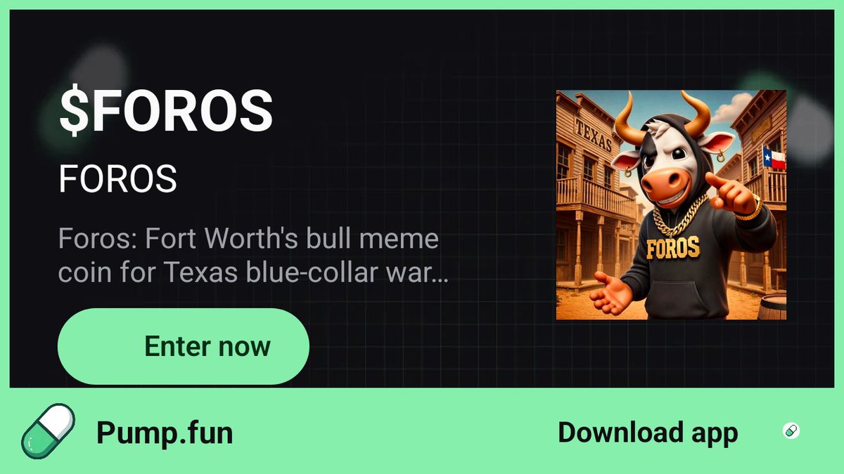 FOROSCRYPTO's tweet photo. $FOROS dipped hard — MC at $8.3K now. Market war, whales dumped, everything bleeding. But we still here: 30M burned, LP locked, local Fort Worth promos rolling (free business vids—DM if you're mom-and-pop).
This is the test. Texas bulls buy bottoms.
We not fucking leaving 😤
https://t.co/AgxlbFyO8C
@phantom @solana @JupiterExchange @Raydium @pumpdotfun
#FOROS #Solana #Memecoin #BearMarket #Texas #FortWorth #Stockyards #Crypto #HODL #Airdrop #NoRugs