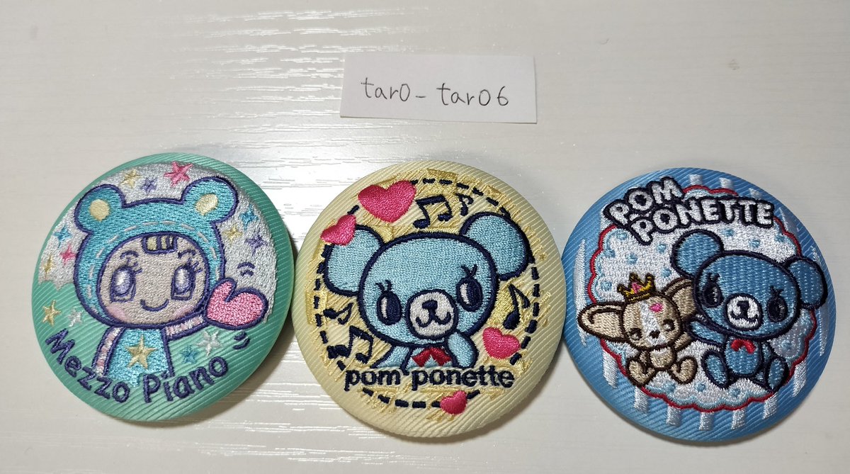 tar0_tar06's tweet photo. ナルミヤキャラクターズ 刺繍缶バッチビスケット 
〈交換〉
譲:ブルーベリエちゃん
     ミント
     ポンポネット

求:メゾピアノ

郵送で交換して頂ける方探してます。
よろしくお願いします。 https://t.co/AzvHfdJYxc