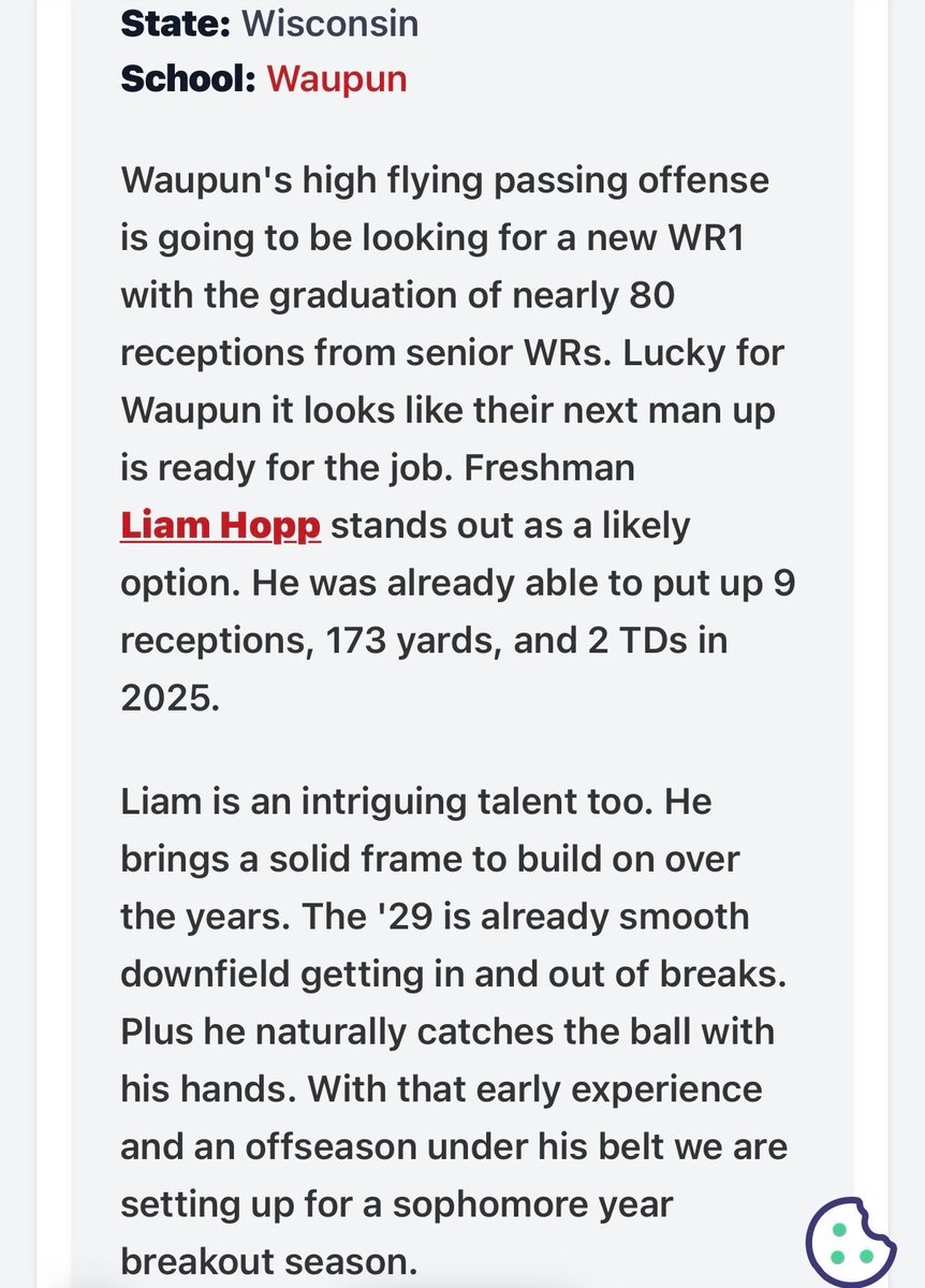 liamhopp5's tweet photo. Thank you @MJ_NFLDraft for the write up! https://t.co/0ahTM8ZliL