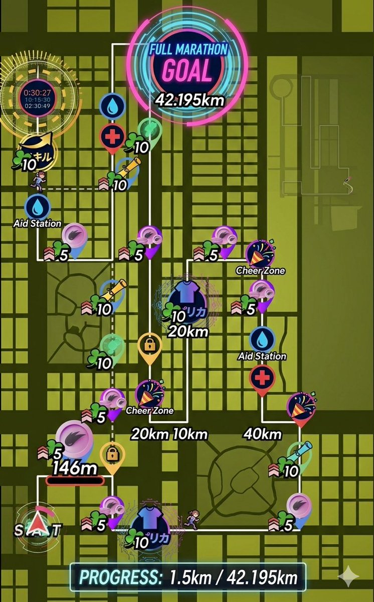 #heal3
本日、東京マラソン🏃🗼

興味ない人にはどうでもいいことだと
思いますが！

会社の人が1人出場！

自分が走ったのが2014年✨

初マラソンで経験したことないくらい
辛かったけど、それを凌駕するほど楽しかった！

今ならもちろんヘルスリー片手に📱

やっぱりマラソン専用マップ欲しいな🗺️