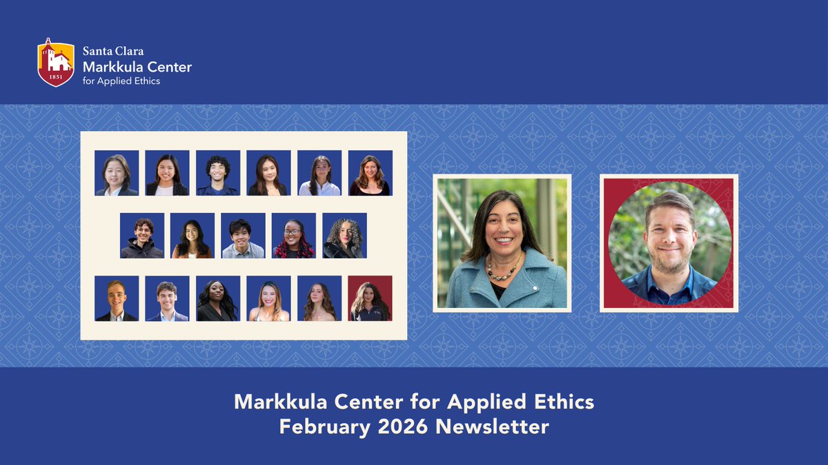 scuethics's tweet photo. 📣The February ’26 Ethics Center Newsletter is here!

✨Meet our 2025–26 Health Care Ethics Interns
✨Explore new bioethics essays
✨Register for events with Dr. Debra Houry &amp; Ruha Benjamin
✨Apply for the Health Care Ethics Internship

https://t.co/lFDDclKHb2 https://t.co/vxMJhCo9r6