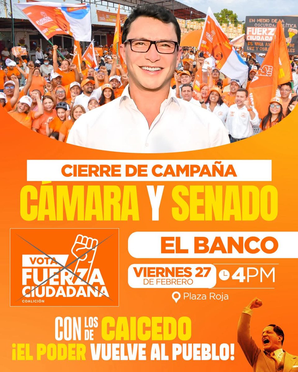 Mañana se cierra la gran campaña de la lista de CAICEDO a cámara y senado 
Con el pueblo estará <a href="/JorgeAgudeloA/">Jorge Agudelo ✊🏻🧡</a>  el amigo el compañero