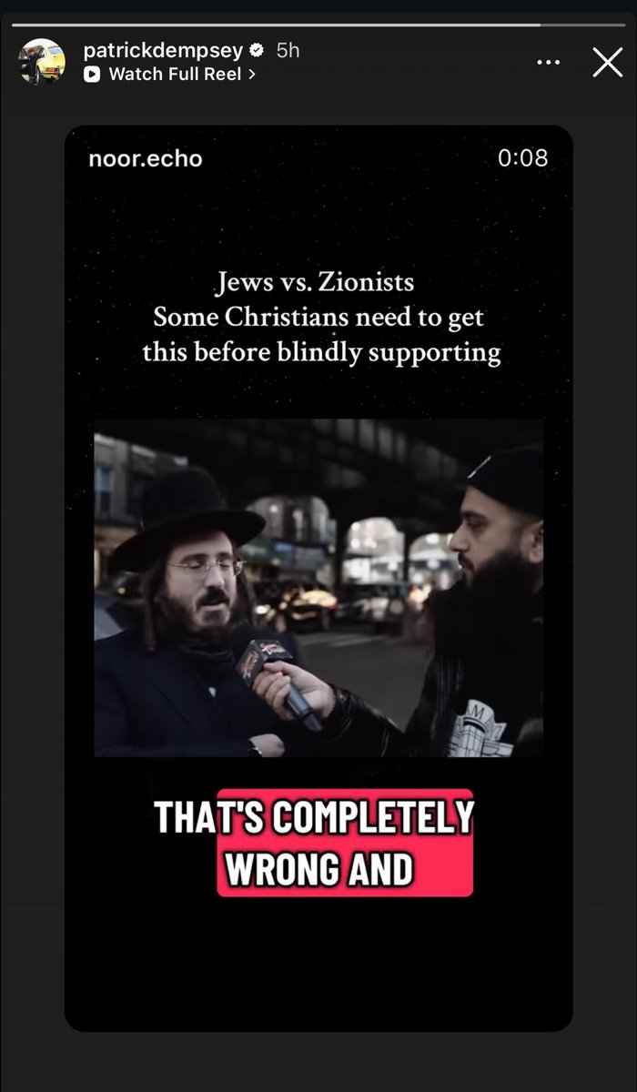 ahmedhathoutt's tweet photo. Patrick Dempsey exposes the evil of zionism via Instagram.

Could this be the real reason why the actor was replaced by Joel McHale in Scream 7, which previously fired Melissa Barrera for supporting Palestine? https://t.co/FiA0CYnsuZ