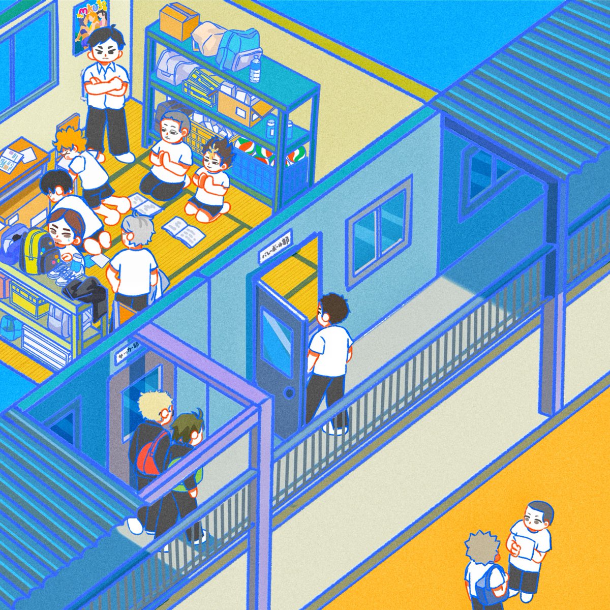 Finger_tiao's tweet photo. 🏫Mar.

クエスト❸
ここはどこだ？

#ハイキュー
#イラスト https://t.co/06dzcMSzOU