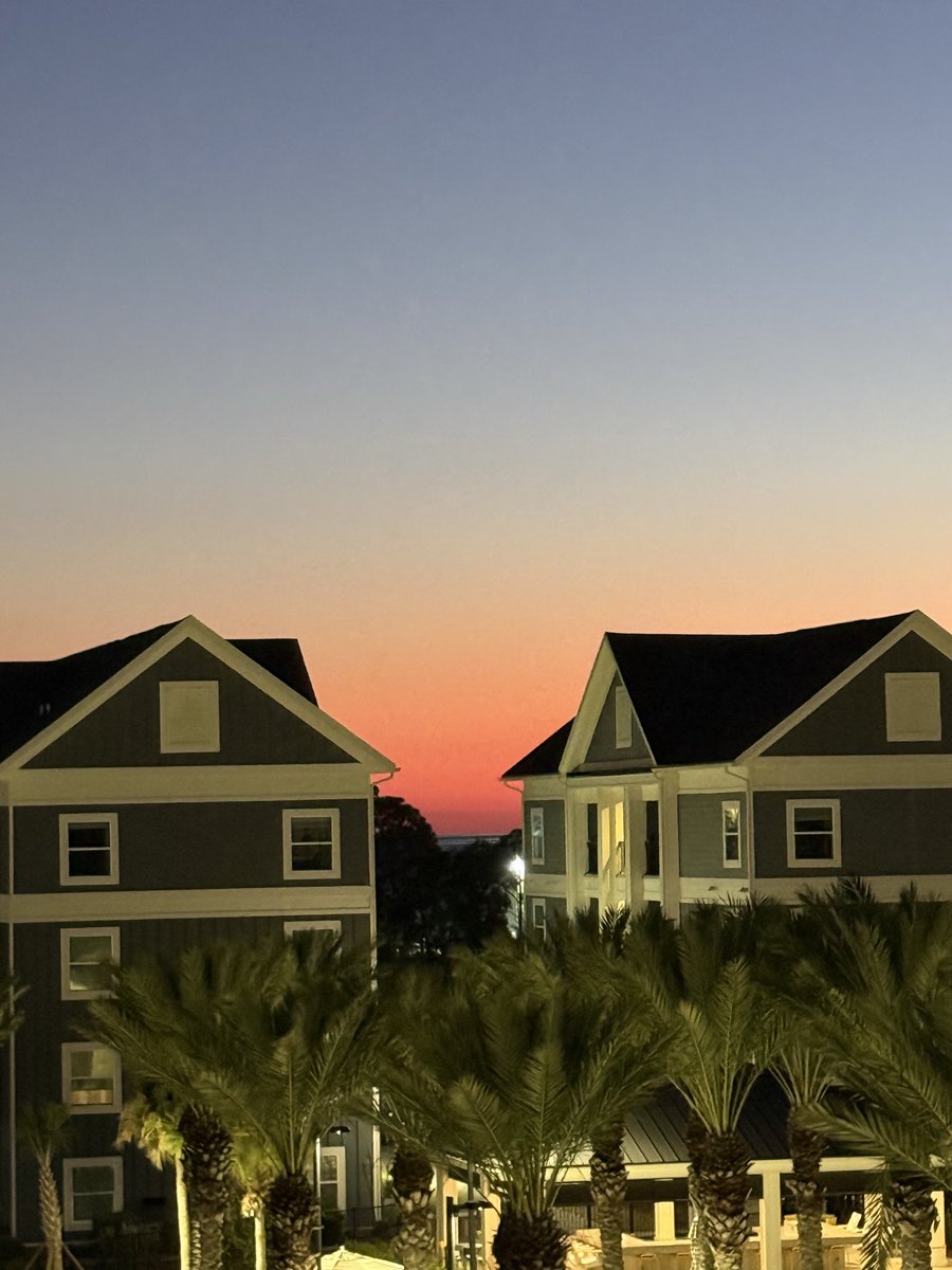 Tonight’s sunset afterglow was something; Venus peeking to right of the tall Condo.