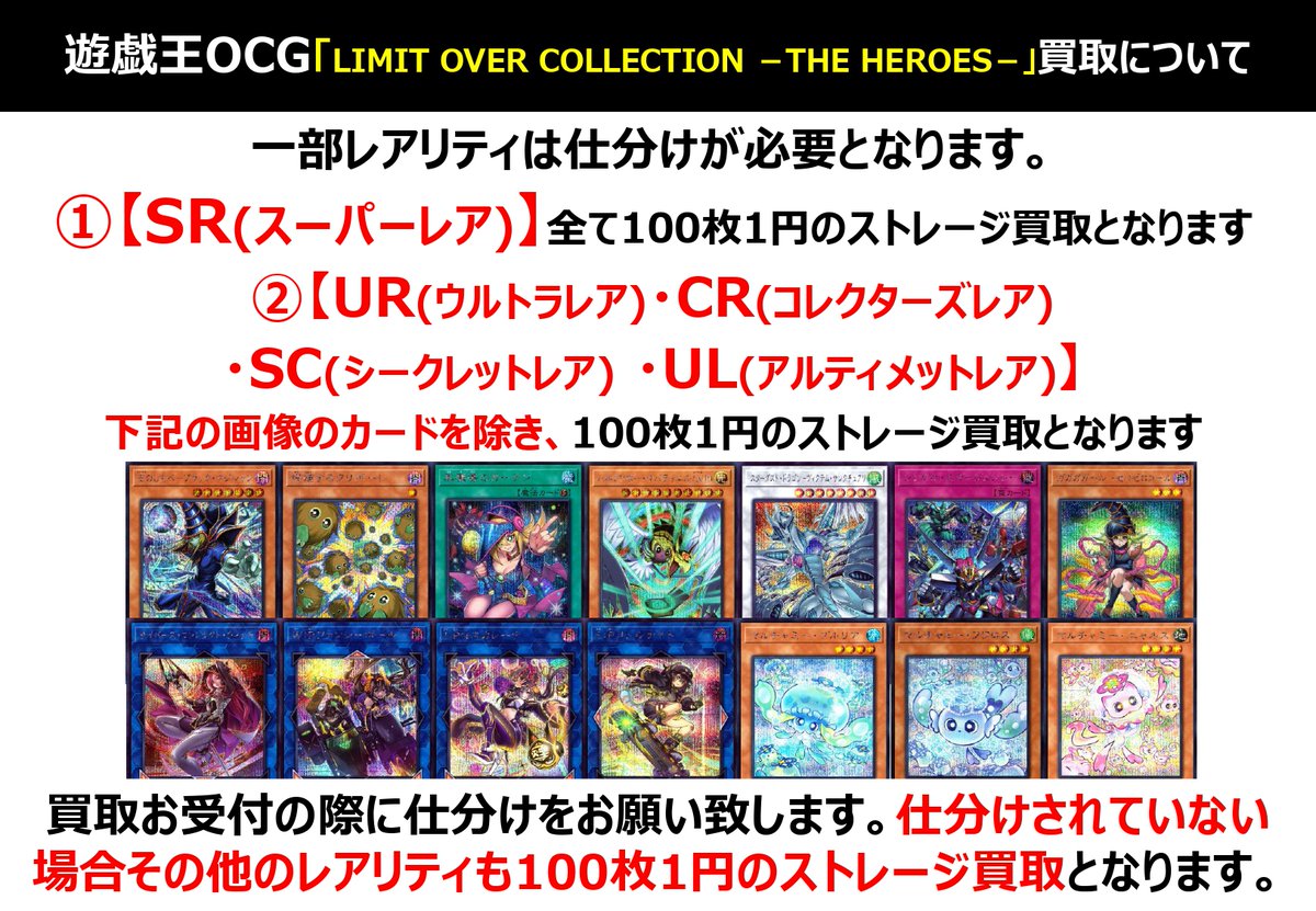 遊戯王OCG 『LIMIT OVER COLLECTION-THE HEROES-』 買取について