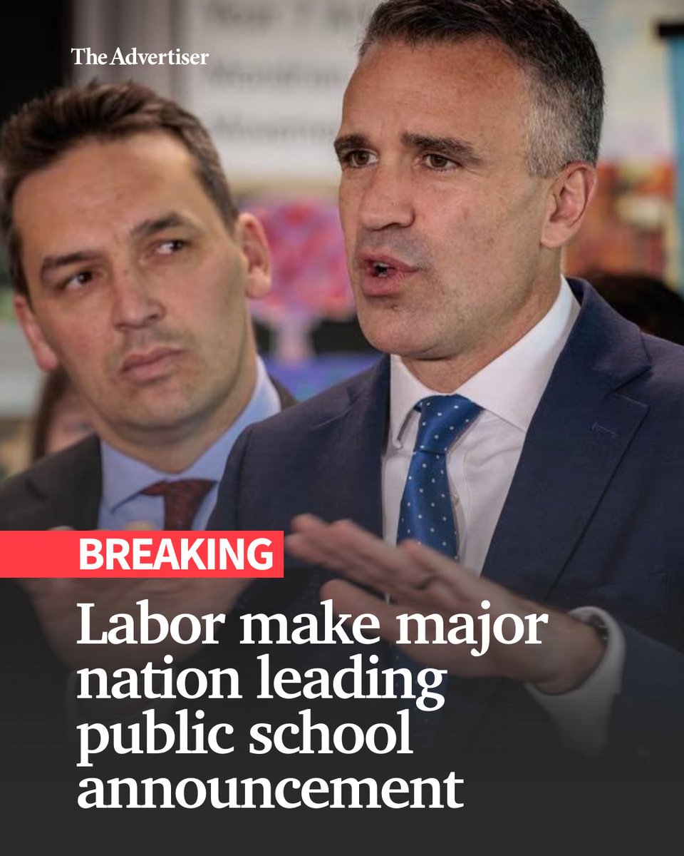 theTiser's tweet photo. Premier Peter Malinauskas says families will no longer need a “credit card to send kids to school” under Labor’s $152 million fee-scrapping promise. 📌 DETAILS: https://t.co/ylv3Gdimix https://t.co/MBBmOYGddu