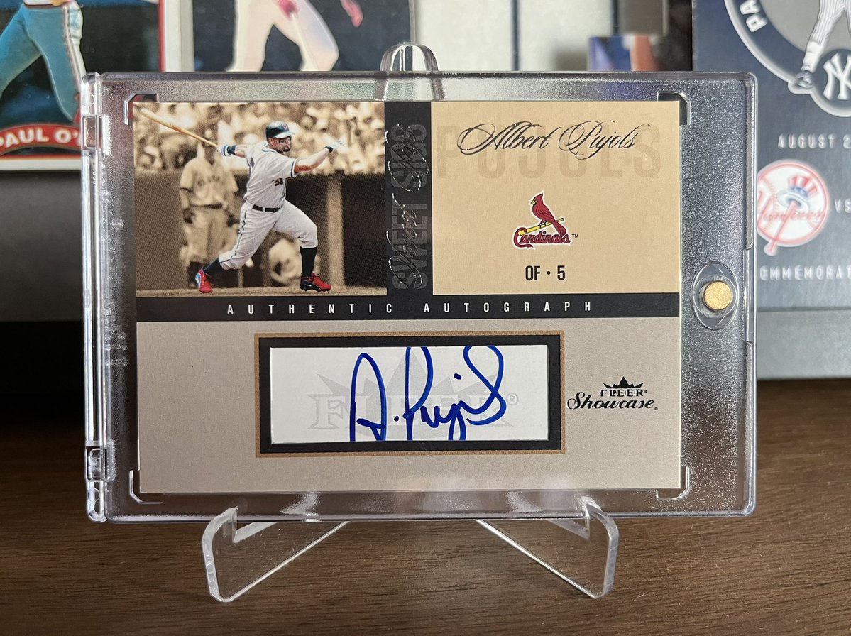 Newest pickup: 2004 Fleer Showcase Sweet Sigs Albert Pujols auto