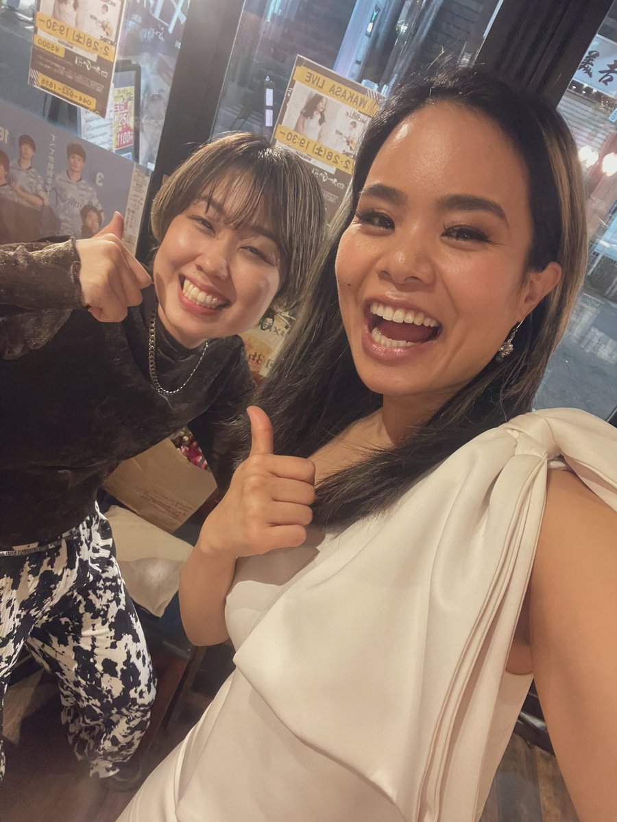 昨日はWakasaちゃんと初めてライブ🎸🎤 素晴らしいわかちゃんの歌声で