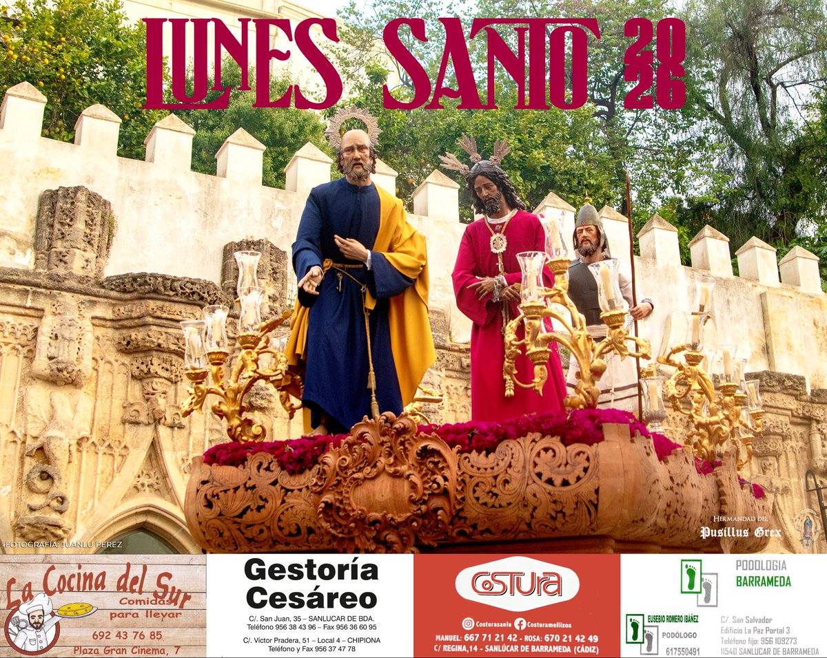 Hoy tras el tercer día de Triduo, ha tenido lugar la presentación del cartel Lunes Santo 2026. Agradecimiento al autor del cartel, Juan Luis Pérez Camacho, por hacer posible que este cartel anunciador sea una realidad. #guadalupe #soberanopoder #pusillusgrex