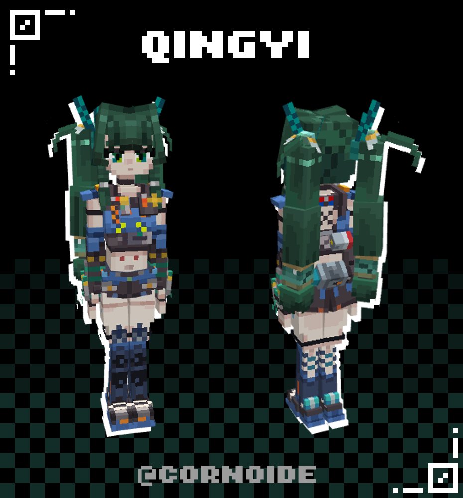 cornoide's tweet photo. Qingyi Zenless Zone Zero | Blockbench model  #minecraft #blockbench #lowpoly #ZZZ #ZenlessZoneZero #Qingyi https://t.co/cbUpbPqDRX