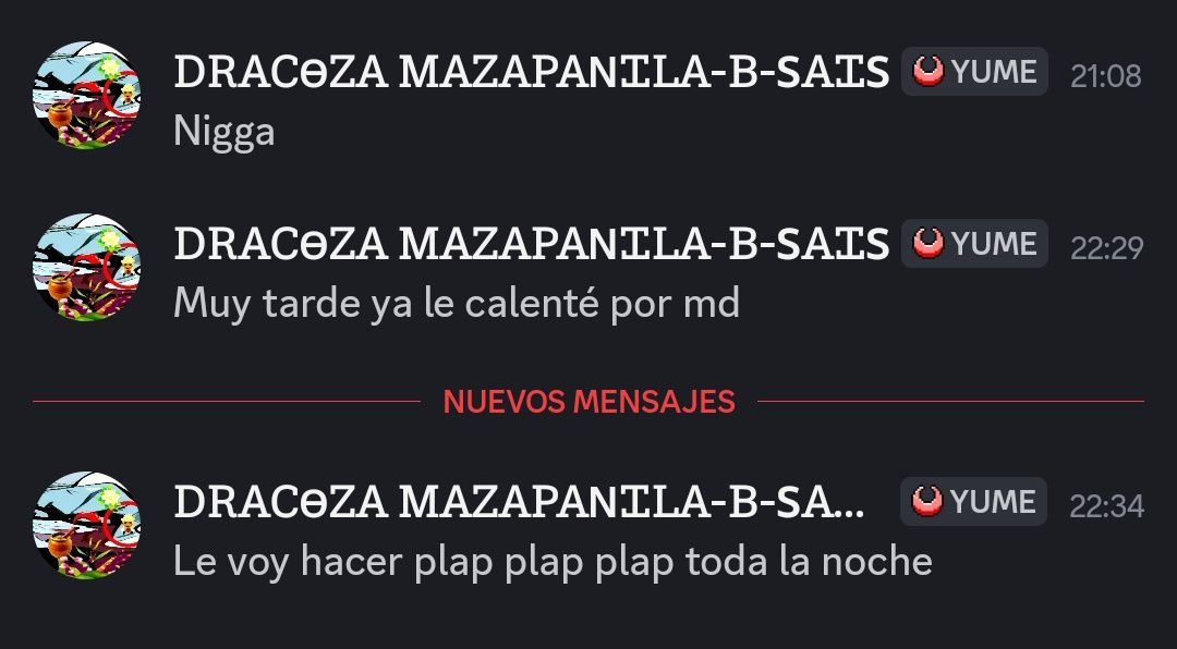 Unos meses después, en un servidor de discord, mazapán estuvo tirando comentarios inapropiados relacionados a la menor de edad.