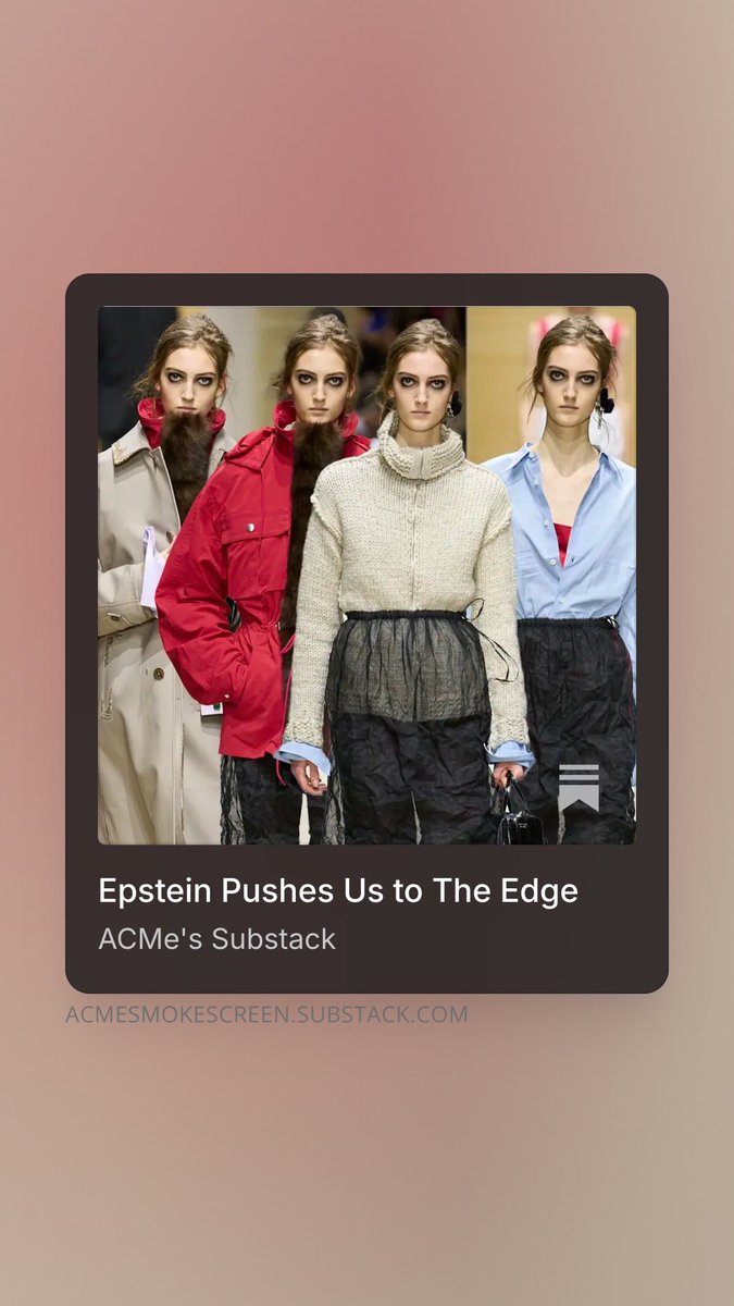 muzaken's tweet image. On Epstein ‘Edge’ led obscenities and its inverses … ozempic, deadpan and numbness 
#ACMe @substack

open.substack.com/pub/acmesmokes…