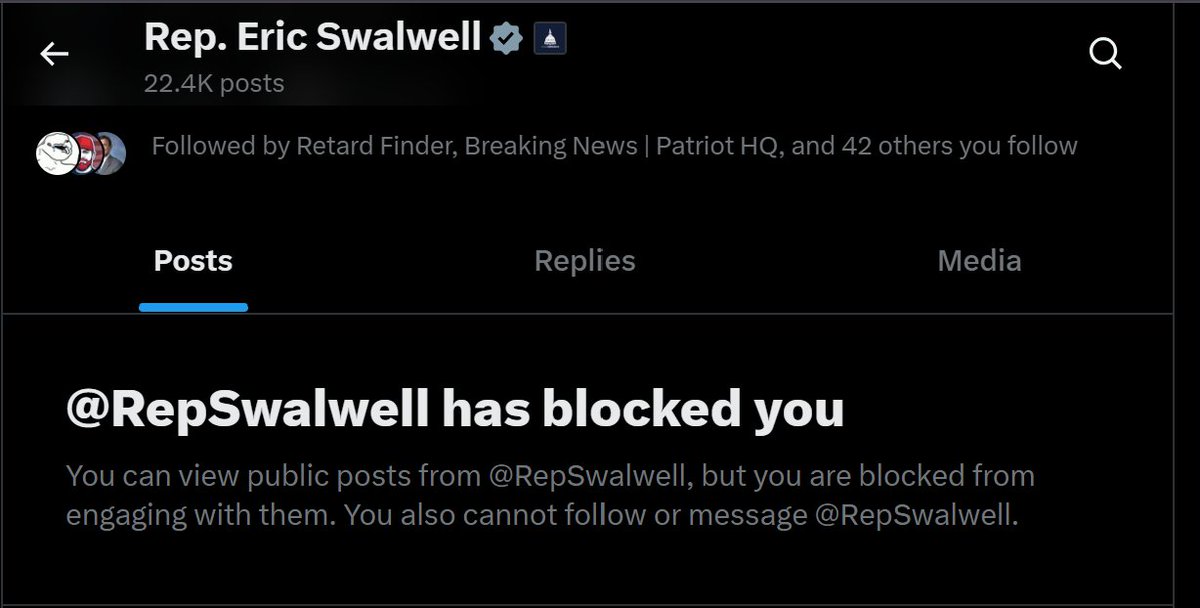 Representative Eric Swalwell just violated the first amendment
