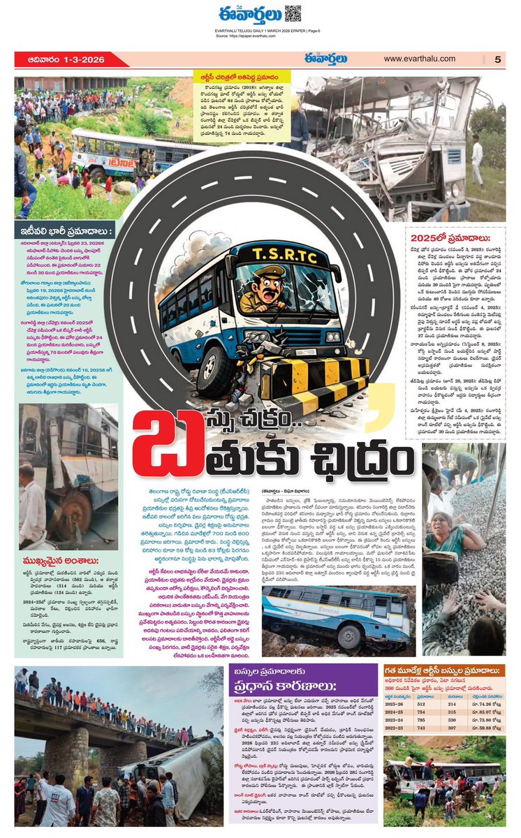evarthalu's tweet photo. బస్సు చక్రం.. బతుకు ఛిద్రం
@TGSRTCHQ @Ponnam_INC @BRSparty @BJP4Telangana @bandisanjay_bjp @TelanganaCMO @revanth_anumula https://t.co/i86fv0t3Nc