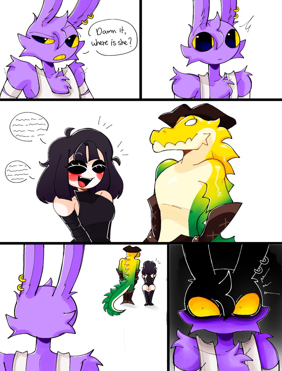 Jealous Jax👅 1/4 (request from Wattpad, pages 2,3,4 in profile) jaxxpomni #funnybunny #tadfc #boxerau #fightclub #tadcnsfw #genitalcircus