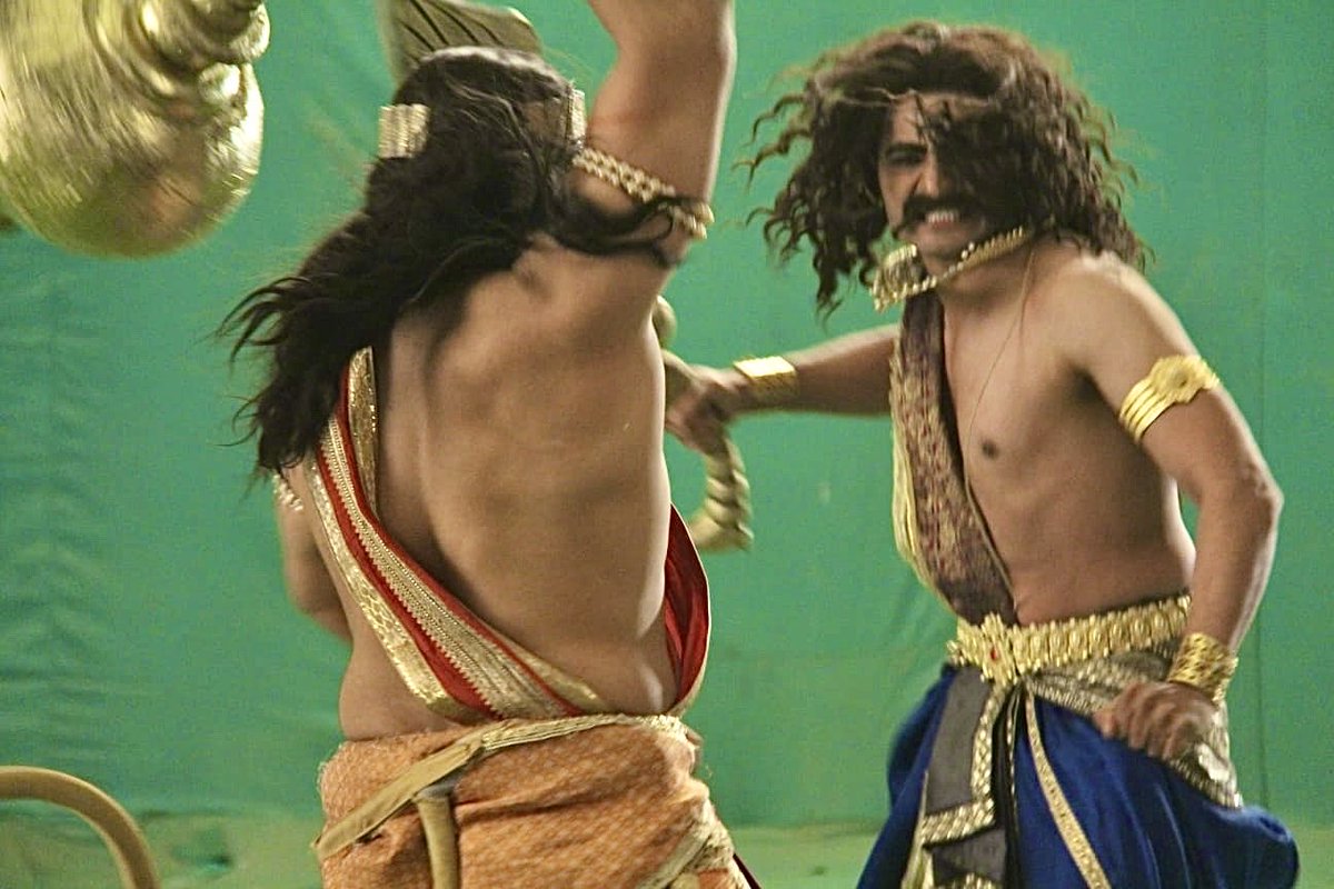actoratull's tweet photo. Behind the scenes of Ramayan show https://t.co/UHdAgr9f4q