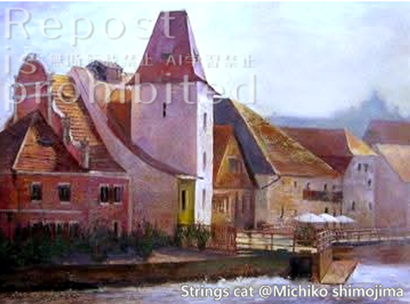 20年以上前の絵が出てきたのでご紹介😂学生の時に研修でチェコの