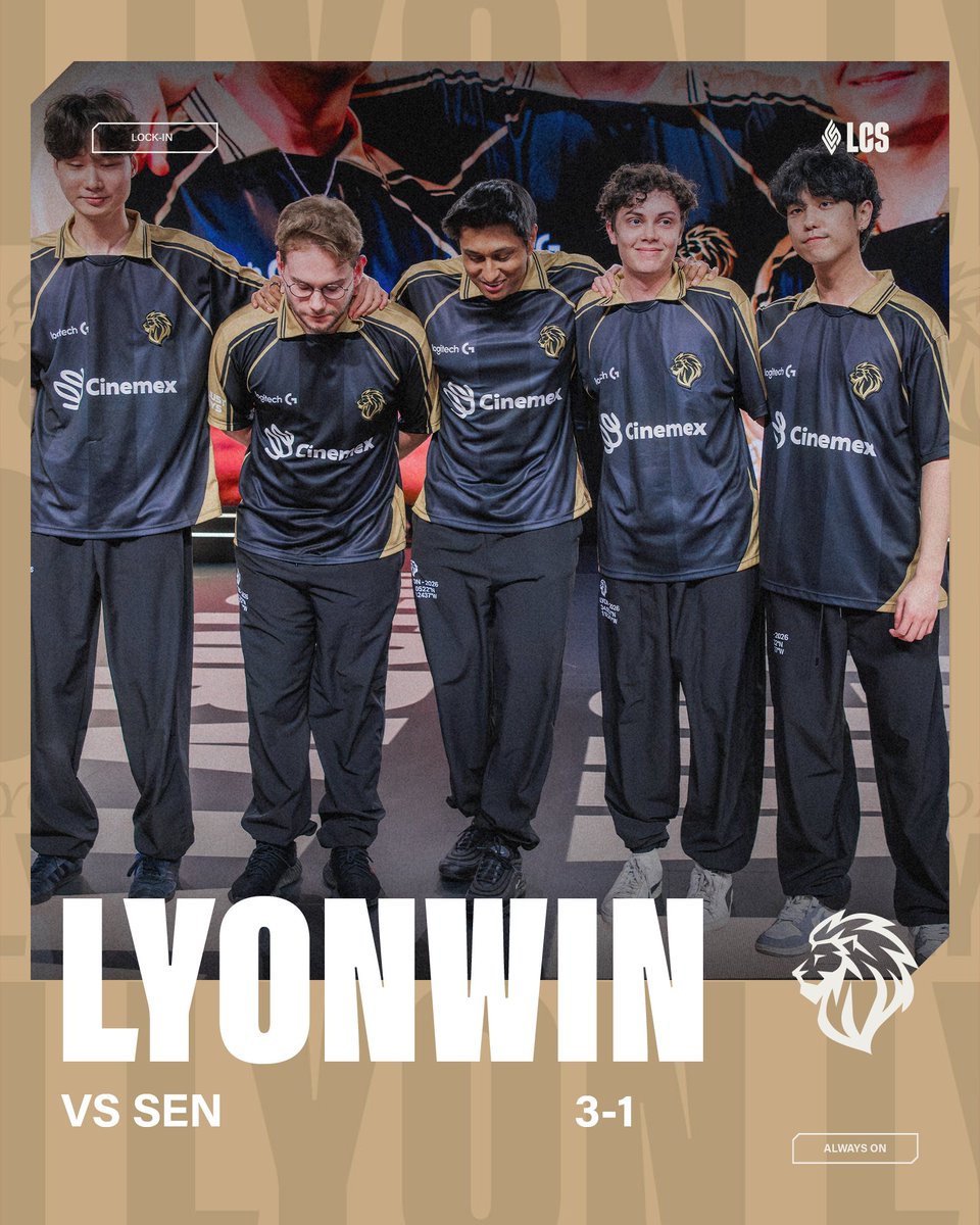 LCSOfficial's tweet photo. Welcome to Lock-In Grand Finals, LYON 🦁

#LYONWIN / #LCS https://t.co/jDJMu084MG