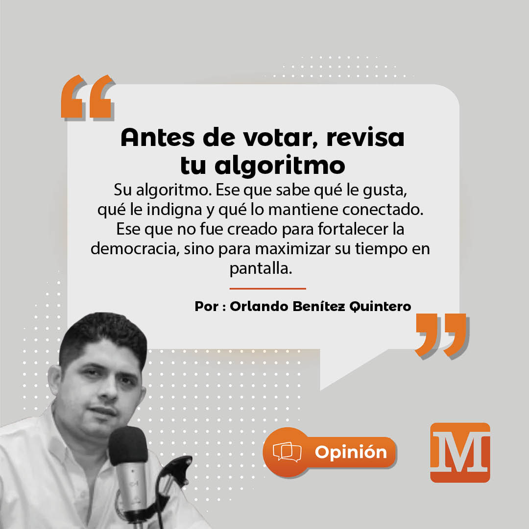 elmeridiano_co's tweet photo. #Opinión | Si usted tiene la intención de votar en las próximas elecciones al Congreso este 8 de marzo, en las consultas presidenciales o en la elección del próximo presidente de Colombia, hay algo que debe entender antes de marcar cualquier tarjetón: usted no solo decide frente a candidatos. También decide dentro de un entorno digital preparado. @orlandobq 

(https://t.co/OG3OzLpfEK)

#ElMeridianoTeUbica