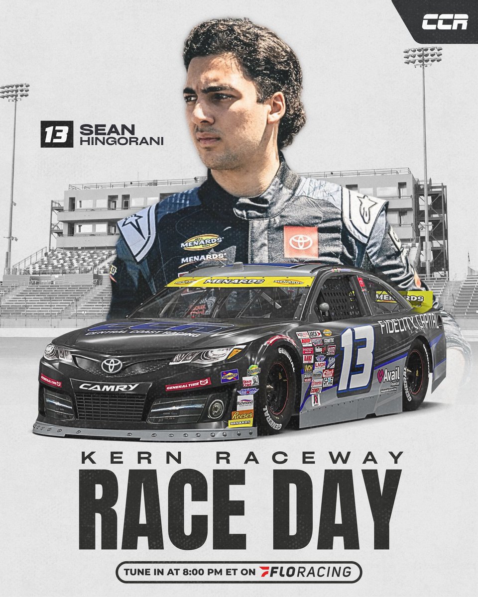 The stage is set for the first race of the ARCA West season! <a href="/seanhingorani/">Sean Hingorani</a> will roll off starting second to fight for the win at today's race! 🏁

#ARCA #ARCAracing #ARCAseries #ARCAmenardsseries #SeanHingorani
