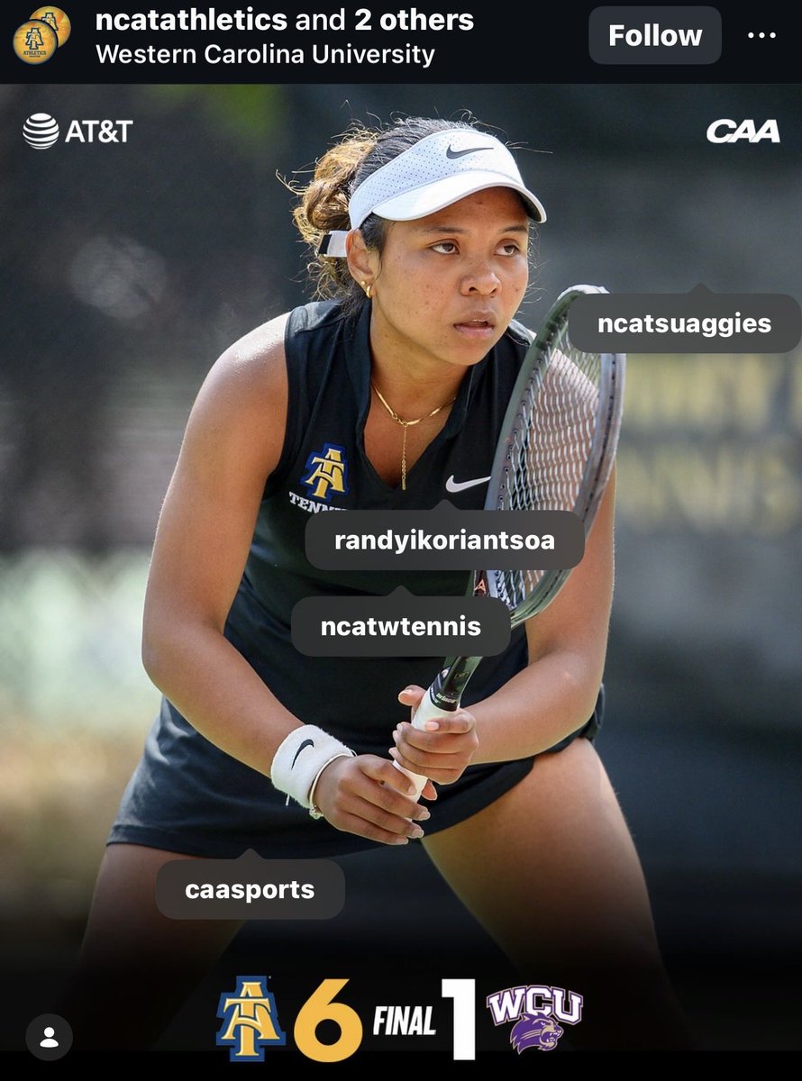itsvenise's tweet image. Not those #Aggies beating Western Carolina in Tennis🤗‼️ #AggiePride #NCAT
