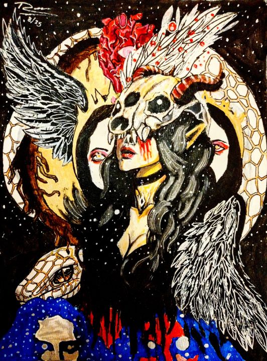 RaffaKyu08's tweet photo. Art of the Day! "Witchcraft". Buy at: https://t.co/AHpiiZuftj https://t.co/LbYnKLUaAd