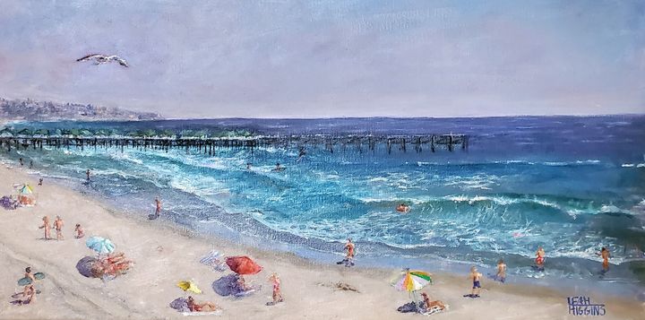 Art of the Day! "Pacific Beach Summer 2020". Buy at: ArtPal.com/Leahhigginsart…