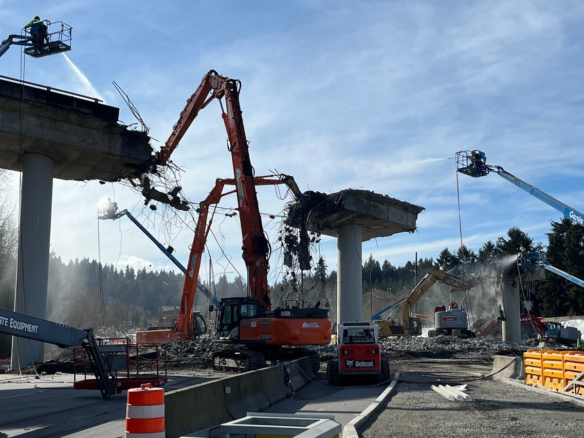 Checking in from SR 522 in Bothell: Ramp removal is going well — two ...