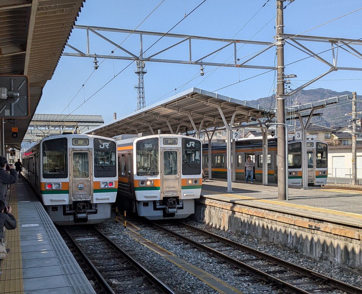 スマホ鉄 飯田線204M、1509M、219M。本日は213系5000番台3並びでH13