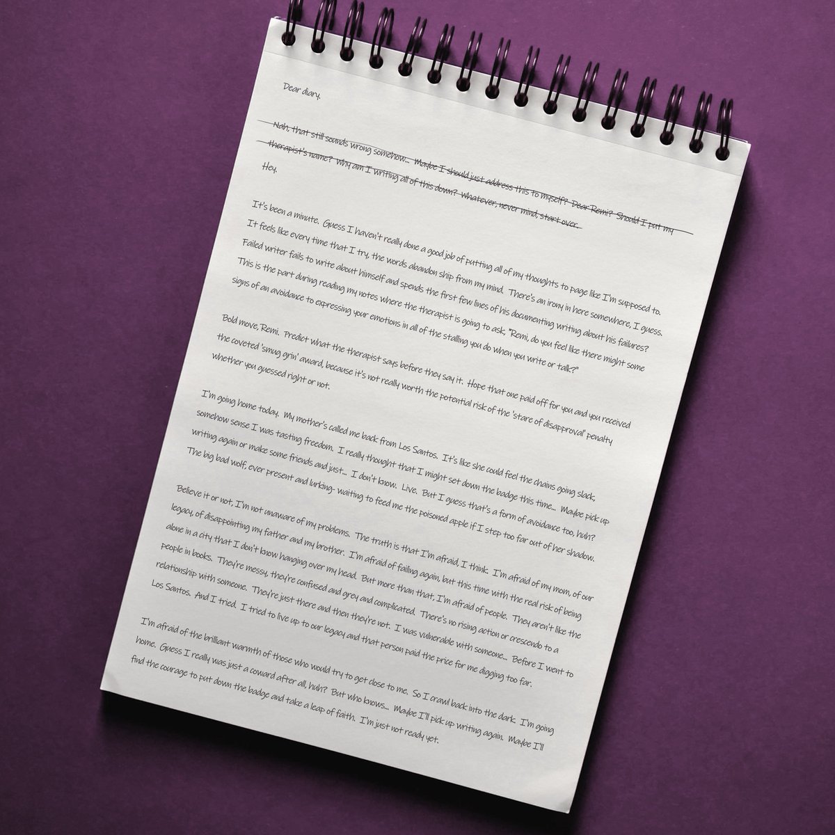 🥃🔏You find a journal, discarded on a park bench.  #DistrictV