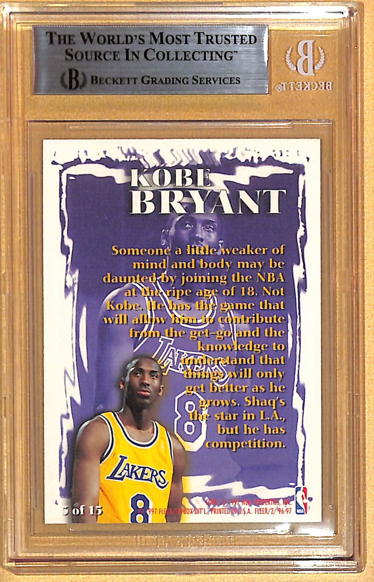 🌟 1996-97 Fleer Rookie Sensations 3 Kobe Bryant - BGS NmMt+ (8.5