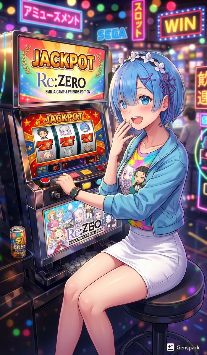 今日は久々の日曜休みなので朝から🎰 💕 SFW illustration. ピカっ✳✨